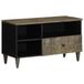vidaXL TV-meubel zwart 80 x 33 x 46 cm massief mangohout