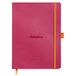 RHODIA 117792C - Soepel Vergadernotitieboek Framboos - A5+ 16 x 21 cm - Voorgedrukt Datum/Notities/Actie - 160 Afscheurbare Pagina's - Papier 90 g/m² - Leeslint, Pennenhouder - Omslag in Imitatieleer