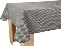 Le linge de Jules Tafelkleed, vuilafstotend, pauw, antraciet, rechthoekig, 150 x 240 cm