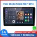 Awesafe Autoradio - Geschikt voor Skoda Fabia 2007 t/m 2014 - Apple Carplay & Android Auto (Draadloos) - Android 14.0 - 1+32GB - Touchscreen - GPS Navigatiesysteem