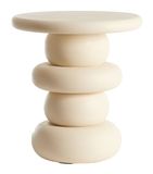 Light & Living Side table Azalas - Wit - Ø40cm - Modern