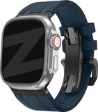 Bandz Siliconen band 'Luxe Liquid' - Blauw/zwart
