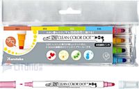 ZIG Kuretake Kuratake - ZIG Clean Color Dot -1.0mm tot 5.0 mm - Roze, Geel, Groen, Blauw - 4 stuks