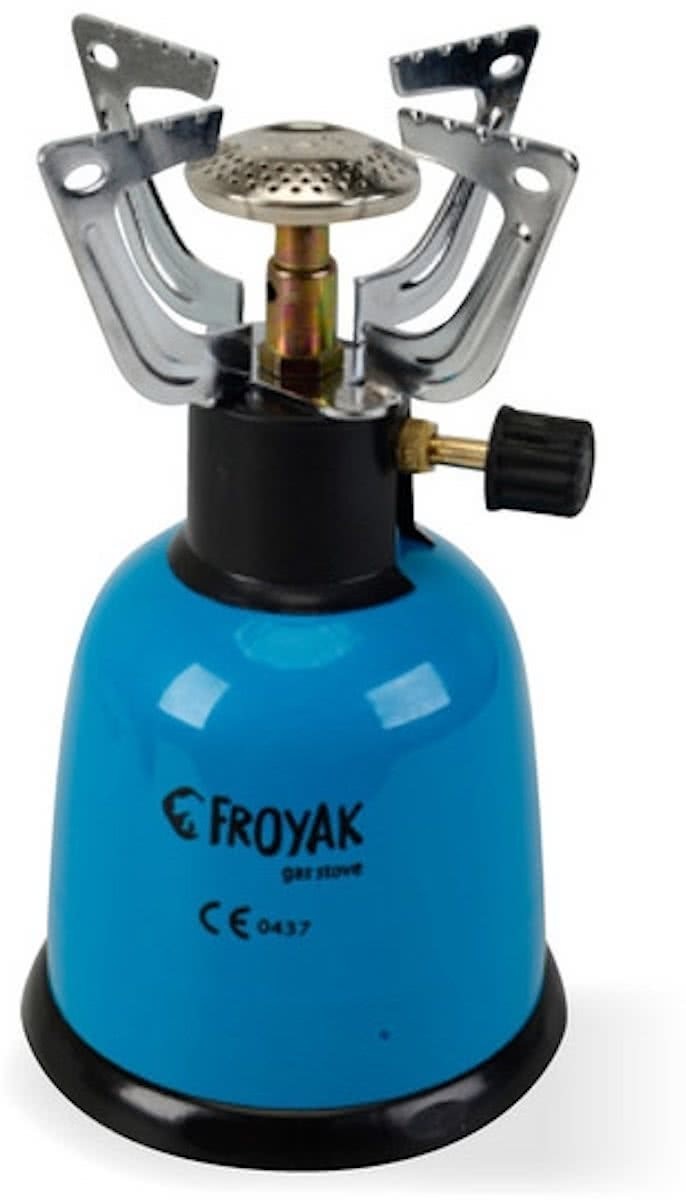 Froyak NIEUW Compact en Lichtgewicht 1-Pits Camping Gasbrander met Afdekkap Kookbrander Campingkooktoestel Campingkookgerei Kooktoestel voor Gasfles Kamperen Outdoor