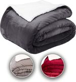 Komfortec Sherpa Fleece Deken - Bankdeken - 150x200 cm – Antraciet