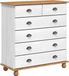 vidaXL Ladekast ASKIM Wit 91 x 40 x 95,5 cm Massief Grenenhout