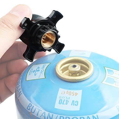 Jeebel Camp Ventielpatroon Adapter voor Aansluiting Campingaz CV Gascartouche, Overgang van bajonetpatronen naar 7/16\" Schroefdraadpatronen