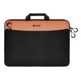COTECi Sacoche pour ordinateur portable résistante à l'eau avec poche avant - 13-14 - Noir / Orange
