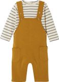Vertbaudet Fleece babyset met T-shirt en tuinbroek