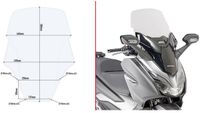 Voorruit Givi D1166st Honda Forza 125/300 Voorruit Transparant