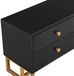Meuble TV – Meuble TV – Meuble TV – Commode – Noir Avec Pieds Dorés – Convient aux téléviseurs jusqu'à 79 pouces – Quatre tiroirs et une armoire centrale - Blanc