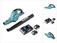 Makita DUB 361 2x 18 V / 36 V accu bladblazer + 2x Makita BL 1860 6 Ah / 6000 mAh accu + Makita DC 18 RD 2-voudige lader