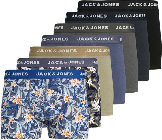 Jack & Jones 7-Pack Boxershorts - Mason Flower Multi - Men's Size S