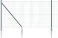 vidaXL Euro-hek - met - grondpennen - 25 - x - 1 - m - PVC-Coated - Staal - Groen - Mesh