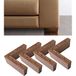 IPEA 4 x houten hoekpoten voor banken, meubels, kasten - set met 4 hoekpoten, kleur walnoot, hoogte 50 mm