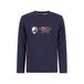 TYGO & vito jersey rechtvallende longsleeve met print - donkerblauw
