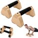 Holland Connections Équipement de gymnastique en bois pour l'entraînement en équilibre avec doubles barres, barres de pompes et barres de gymnastique - blocs d'équilibre et poignées de pompes pour hommes