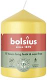 Bolsius Stompkaars Sunny Yellow Ø58 x 80 mm – 17 Branduren – 6 Stuks – Gele Sfeerkaarsen