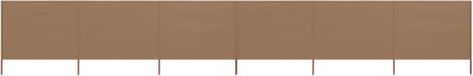 vidaXL - Windscherm - 6-panelen - 800x120 cm - stof - taupe