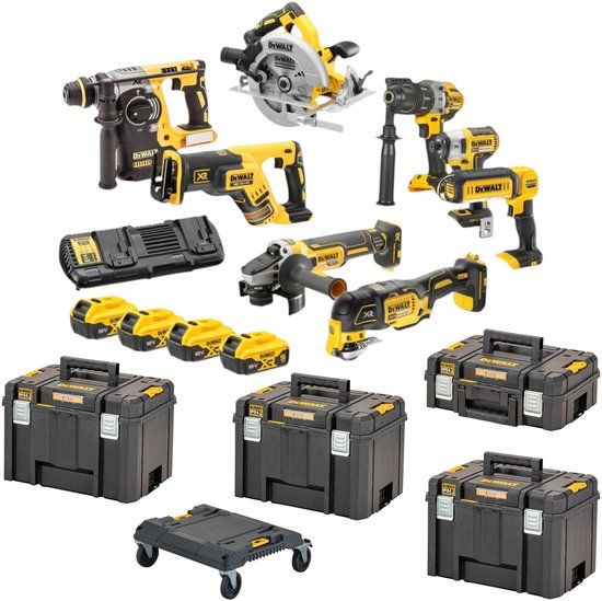 DeWALT DCK853P4T Accu combiset Brushless 8-delig 18V XR in TSTAK