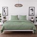 Soleil d'Ocre Beddengoed van gewassen microvezel, 240 x 220 cm, Bohemian, watergroen