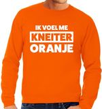 Bellatio Decorations Shoppartners Bv Oranje tekst sweater Ik voel me kneiter oranje voor heren - Koningsdag kleding L