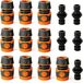 Kit de raccordement de tuyau, 15 pièces 1/2 pouce (13 mm) kit de raccordement de tuyau avec raccord et double prise