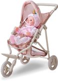 Teamson Kids Jogging Poppenwagen - Beige met Confetti-Patroon
