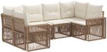 vidaXL Tuinbank - Beige en Crèmewit - Metaal