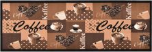 vidaXL Tapis de cuisine lavable Coffee 60x180 cm marron