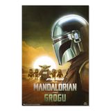 Grupo Erik Poster Star Wars The Mandalorian en Grogu Din Djarin - 91,5 x 61 cm