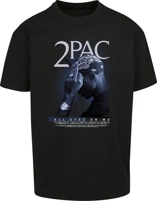 Mister Tee Tupac - All F*ck the World 2.0 Oversize T-shirt - Zwart - L - Heren