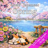 Cozy Japanese Spring Coloring Book