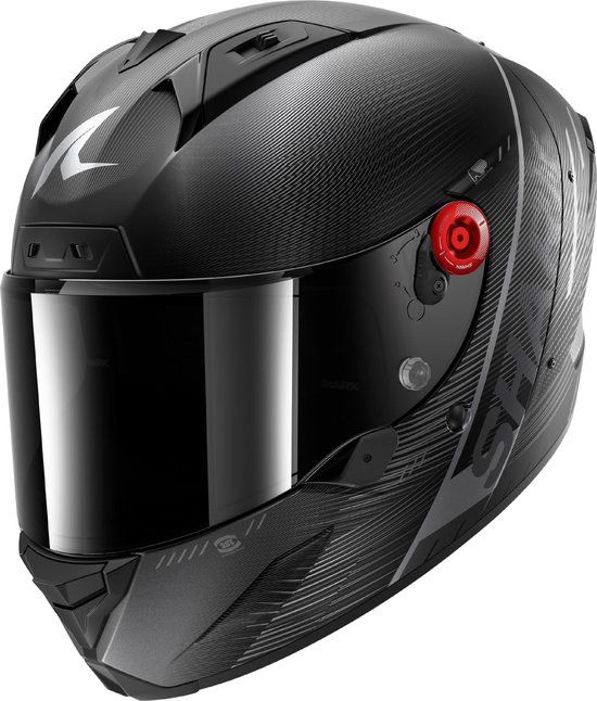 Shark Aeron Speed Tech Carbon Helm - Zwarte Matt/antraciet - Maat S