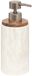 5five Zeeppompje/dispenser Como Marble - kunststeen - wit - 7 x 19 cm - 300 ml