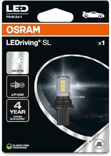 OSRAM LEDriving SL, P13W, Wit 6000K, Karton vouwdoos (1 lamp), LED Retrofit, alleen offroad gebruik