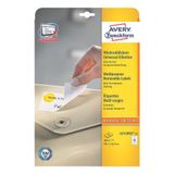 Avery Etiket L4743REV-25 99.1x42.3Mm afneembaar wit 300stuks