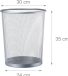 Bol Poubelle Argent Métal Rond 20 L