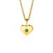 Zinzi MEI hanger 12mm gold plated hart geboortesteen groen smaragd zirconia (zonder collier)
