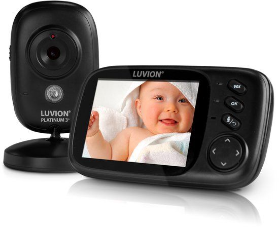 LUVION PLATINUM 3+ Black  -  Uitbreidbaar tot 2 Baby Camera's