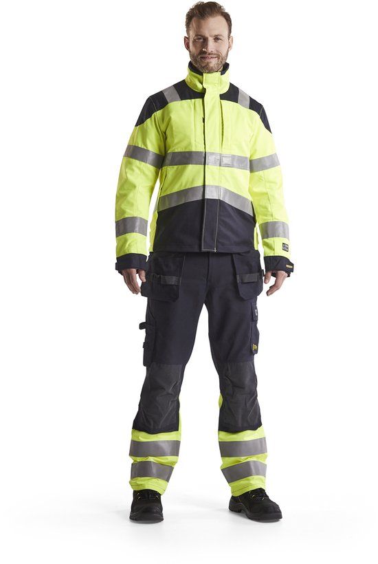 Blåkläder Multinorm werkbroek Inherent 1489-1512 - Marine/High Vis Geel - C56