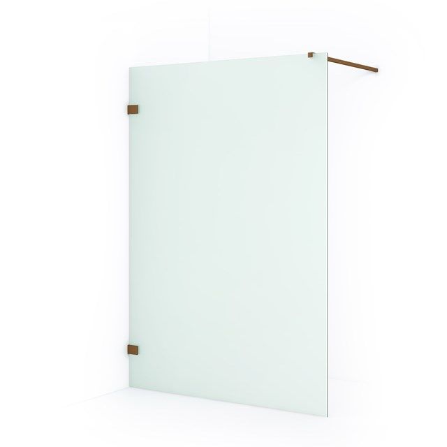 Maxaro Inloopdouche Diamond 140cm 8mm Mat Veiligheidsglas Koper