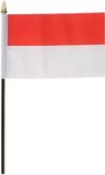 Merkloos / Sans marque Shoppartners Bv Indonesië Mini Vlaggetje 10 x 15 cm op Stokje Polyester