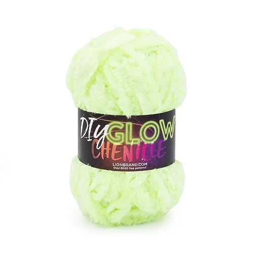 Lion Brand Yarn DIY Chenille Yarn, Glow Worm