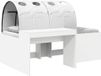 vidaXL Bed met Tunnel 3-delig Wit Bewerkt Hout