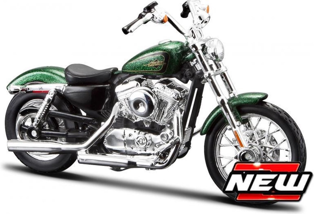 maisto HARLEY-DAVIDSON 2012 XL 1200V SEVENTY-TWO groen schaalmodel 1:18