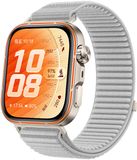 By Qubix Qubix - Nylon ribbelbandje - Grijs - geschikt voor Huawei Watch Fit 5 / 4 / 3