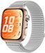 By Qubix Qubix - Nylon ribbelbandje - Grijs - geschikt voor Huawei Watch Fit 5 / 4 / 3