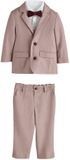 Next Jongens Set met blazer, overhemd, broek en vlinderdas - Bruin