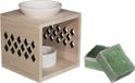 Ideas 4 Seasons Amberblokjes/geurblokjes cadeauset - dennen geur - inclusief geurbrander
